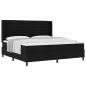 vidaXL Letto con molle e materasso - Nero, 200x200 cm, in tessuto