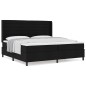 vidaXL Letto con molle e materasso - Nero, 200x200 cm, in tessuto