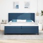vidaXL Letto a molle con materasso - Blu - 200x200 cm - Tessuto
