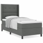 vidaXL Letto a molle con materasso - Grigio scuro, 80x200 cm, Tessuto vidaXL Letto a molle con materasso - Grigio scuro, 80x200 cm, Tessuto