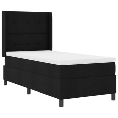 vidaXL Letto con materasso a molle Nero 80 x 200 cm in tessuto