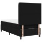 vidaXL Letto con materasso a molle Nero 80 x 200 cm in tessuto
