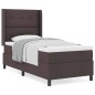 vidaXL Letto a box con materasso marrone scuro 80x200 cm in tessuto