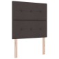 vidaXL Letto a box con materasso marrone scuro 80x200 cm in tessuto