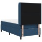 vidaXL Letto con molle e materasso - Blu, 100x200 cm, Tessuto vidaXL Letto con molle e materasso - Blu, 100x200 cm, Tessuto