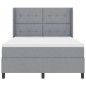 vidaXL Letto con molle e materasso grigio chiaro 140x200 cm in tessuto vidaXL Letto con molle e materasso grigio chiaro 140x200 cm in tessuto