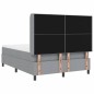 vidaXL Letto con molle e materasso grigio chiaro 140x200 cm in tessuto vidaXL Letto con molle e materasso grigio chiaro 140x200 cm in tessuto