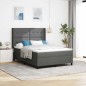 vidaXL Rete letto con materasso grigio scuro 160x200 cm in tessuto vidaXL Rete letto con materasso grigio scuro 160x200 cm in tessuto