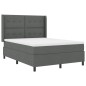 vidaXL Rete letto con materasso grigio scuro 160x200 cm in tessuto vidaXL Rete letto con materasso grigio scuro 160x200 cm in tessuto