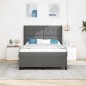 vidaXL Rete letto con materasso grigio scuro 160x200 cm in tessuto vidaXL Rete letto con materasso grigio scuro 160x200 cm in tessuto
