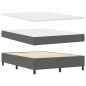 vidaXL Rete letto con materasso grigio scuro 160x200 cm in tessuto vidaXL Rete letto con materasso grigio scuro 160x200 cm in tessuto
