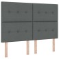 vidaXL Rete letto con materasso grigio scuro 160x200 cm in tessuto vidaXL Rete letto con materasso grigio scuro 160x200 cm in tessuto