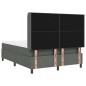 vidaXL Rete letto con materasso grigio scuro 160x200 cm in tessuto vidaXL Rete letto con materasso grigio scuro 160x200 cm in tessuto