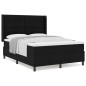 vidaXL Letto a box con materasso Nero 160x200 cm in tessuto