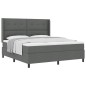 vidaXL Letto Box con Materasso Grigio Scuro 180x200 cm in Tessuto