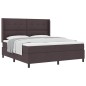 vidaXL Letto Box con Materasso Marrone Scuro 180x200 cm in tessuto