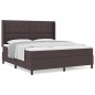 vidaXL Letto Box con Materasso Marrone Scuro 180x200 cm in tessuto