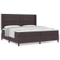 vidaXL Letto a molle con materasso - Marrone Scuro, 200x200 cm in tessuto.
