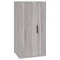 Set Mobili Porta TV 2 pz Grigio Sonoma in Legno Multistrato Set Mobili Porta TV 2 pz Grigio Sonoma in Legno Multistrato