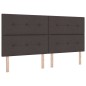 vidaXL Letto a molle con materasso - Marrone Scuro, 200x200 cm in tessuto.