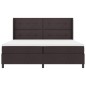 vidaXL Letto a molle con materasso - Marrone Scuro, 200x200 cm in tessuto.