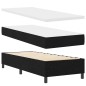 vidaXL Letto a molle con materasso nero 80x200 cm in tessuto vidaXL Letto a molle con materasso nero 80x200 cm in tessuto
