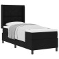 vidaXL Letto a molle con materasso nero 80x200 cm in tessuto vidaXL Letto a molle con materasso nero 80x200 cm in tessuto