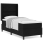 vidaXL Letto a molle con materasso nero 80x200 cm in tessuto vidaXL Letto a molle con materasso nero 80x200 cm in tessuto