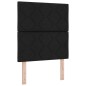 vidaXL Letto a molle con materasso nero 80x200 cm in tessuto vidaXL Letto a molle con materasso nero 80x200 cm in tessuto