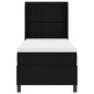 vidaXL Letto a molle con materasso nero 80x200 cm in tessuto vidaXL Letto a molle con materasso nero 80x200 cm in tessuto