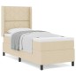 vidaXL Letto a box con materasso crema 80x200 cm in tessuto