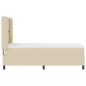 vidaXL Letto a box con materasso crema 80x200 cm in tessuto
