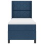 vidaXL Letto a molle con materasso blu - 80x200 cm in tessuto