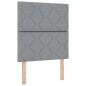 vidaXL Letto a box con materasso grigio chiaro 90 x 190 cm in tessuto vidaXL Letto a box con materasso grigio chiaro 90 x 190 cm in tessuto