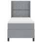 vidaXL Letto a box con materasso grigio chiaro 90 x 190 cm in tessuto vidaXL Letto a box con materasso grigio chiaro 90 x 190 cm in tessuto