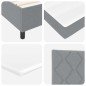 vidaXL Letto a box con materasso grigio chiaro 90 x 190 cm in tessuto vidaXL Letto a box con materasso grigio chiaro 90 x 190 cm in tessuto