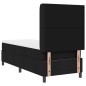 vidaXL Letto a molle con materasso Nero 90x190 cm in tessuto vidaXL Letto a molle con materasso Nero 90x190 cm in tessuto