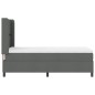 vidaXL Letto a molle con materasso grigio scuro, 90x200 cm, in tessuto. vidaXL Letto a molle con materasso grigio scuro, 90x200 cm, in tessuto.