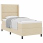 vidaXL Letto con molle e materasso - Crema, 90x200 cm, Tessuto vidaXL Letto con molle e materasso - Crema, 90x200 cm, Tessuto