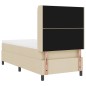 vidaXL Letto con molle e materasso - Crema, 90x200 cm, Tessuto vidaXL Letto con molle e materasso - Crema, 90x200 cm, Tessuto