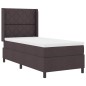 vidaXL Letto a box con materasso - Marrone scuro - 100x200 cm - Tessuto