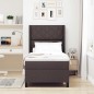 vidaXL Letto a box con materasso - Marrone scuro - 100x200 cm - Tessuto