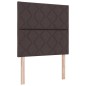 vidaXL Letto a box con materasso - Marrone scuro - 100x200 cm - Tessuto