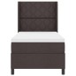 vidaXL Letto a box con materasso - Marrone scuro - 100x200 cm - Tessuto