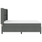 vidaXL Letto con molle e materasso grigio scuro 140x190 cm in tessuto