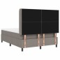 vidaXL Letto con Rete e Materasso in Colore Tortora, 140x190 cm, Tessuto vidaXL Letto con Rete e Materasso in Colore Tortora, 140x190 cm, Tessuto