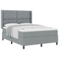 vidaXL Letto a molle con materasso grigio chiaro 140x200 cm in tessuto vidaXL Letto a molle con materasso grigio chiaro 140x200 cm in tessuto