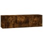 Set Mobili Porta TV 2 pz Rovere Fumo in Legno Multistrato Set Mobili Porta TV 2 pz Rovere Fumo in Legno Multistrato