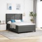 vidaXL Letto a Molle con Materasso Grigio Scuro 140x200 cm in Tessuto