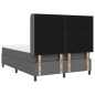 vidaXL Letto a Molle con Materasso Grigio Scuro 140x200 cm in Tessuto